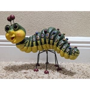 Vintage Resin Decorative Caterpillar Bobble Head Sculpture 12"